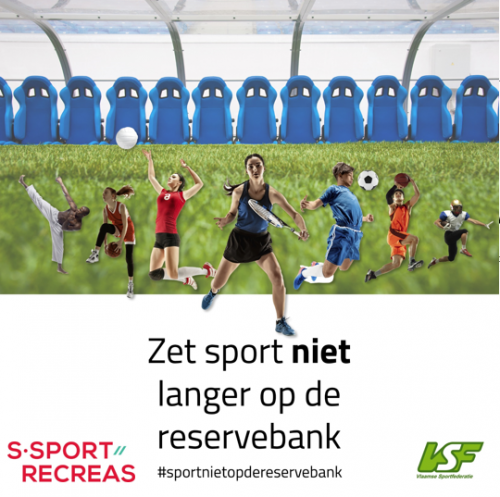 zet sport niet langer op de reservebank